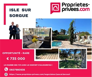 maison à la vente -   84800  L ISLE SUR LA SORGUE, surface 180 m2 vente maison - UBI443956343